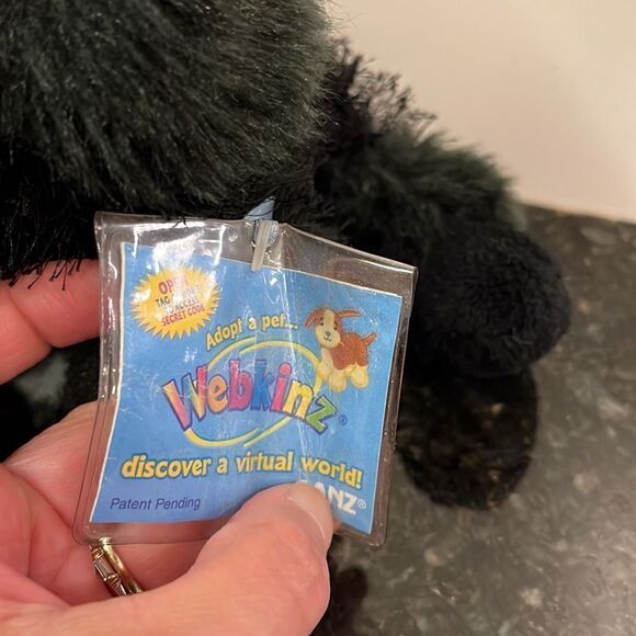 Ganz Webkinz Black Poodle Dog Stuffed Animal Plush Toy with Code - Picture 3 of 9